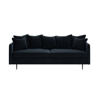 Granatowa aksamitna sofa Ghado Esme, 214 cm