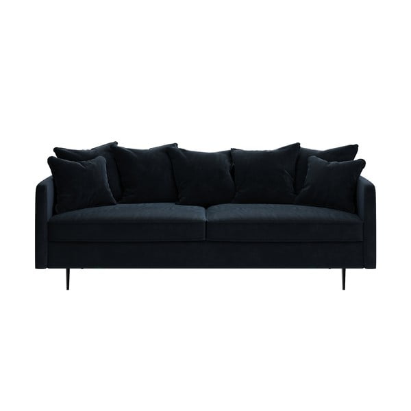 Granatowa aksamitna sofa Ghado Esme, 214 cm