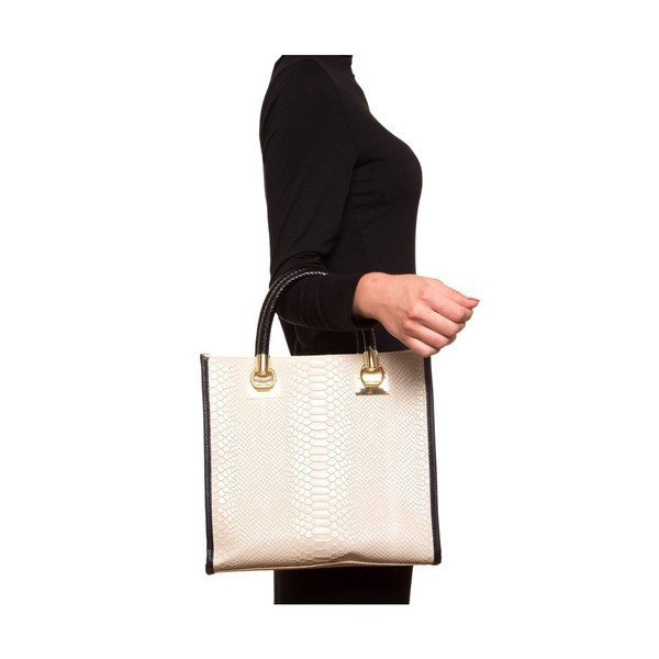 Skórzana torebka Luisa Vannini 8032 Beige-image-3