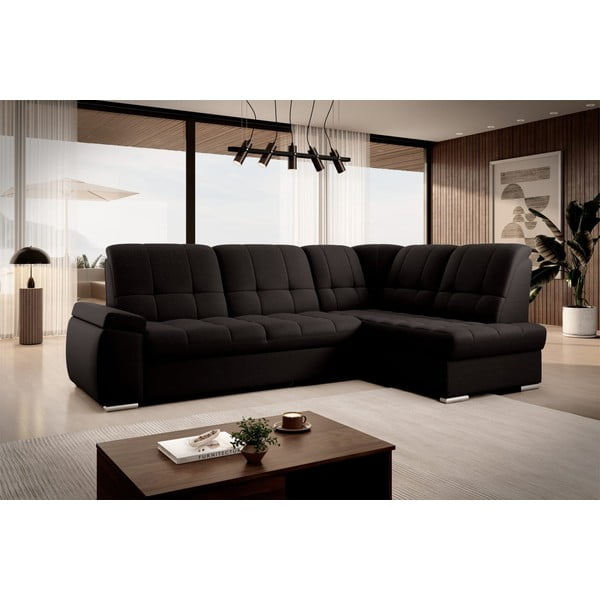 Brązowy rozkładany/ze schowkiem narożnik (prawostronny/w kształcie litery L) Sado – ELTAP-image-4