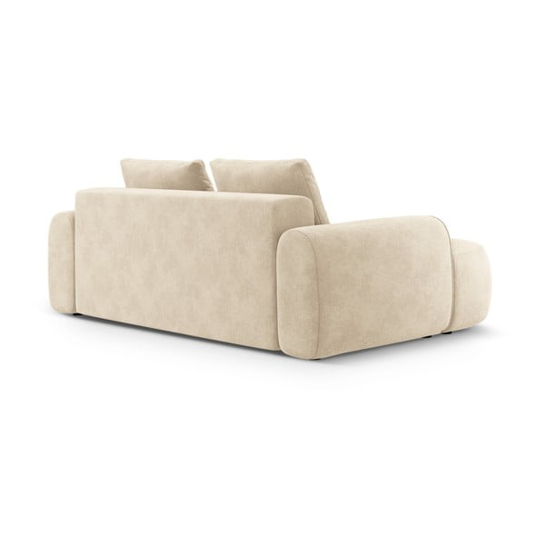 Beżowa aksamitna sofa 200 cm Linz – Cosmopolitan Design-image-3