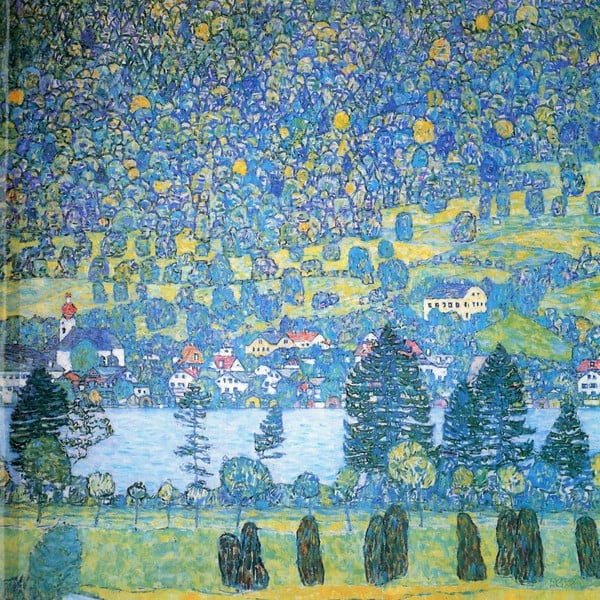 Obraz – reprodukcja 50x50 cm Lake, Gustav Klimt – Fedkolor