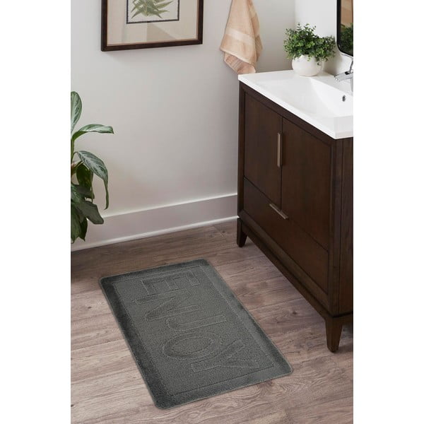 Antracytowy dywanik łazienkowy 60x100 cm Enjoy – Foutastic-image-3