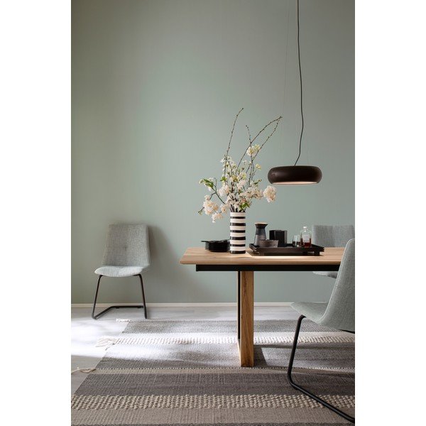 Czarna lampa wisząca LED ze ściemniaczem z metalowym kloszem ø 40 cm Wood – Fischer & Honsel-image-1