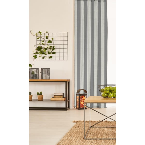 Szara zasłona Really Nice Things Cortina Hogar Grey Stripes-image-1