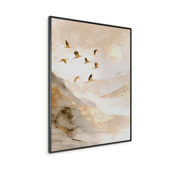 Obraz drukowany z ramą w zestawie 60x80 cm Golden Peaks II – Styler-image-4