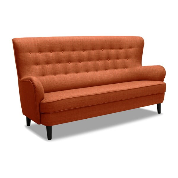 Pomarańczowa sofa trzyosobowa Vivonita Fifties