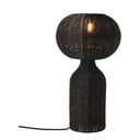 Czarna lampa stołowa z rattanowym kloszem (wysokość 43 cm) Werna – Villa Collection