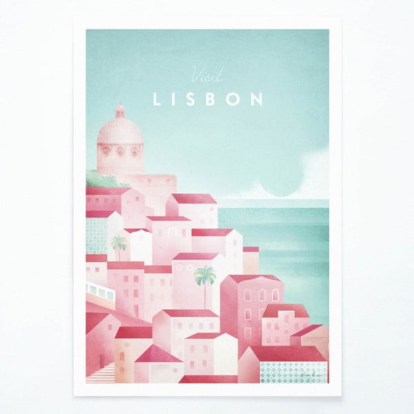 Plakat Travelposter Lizbona, 30 x 40 cm