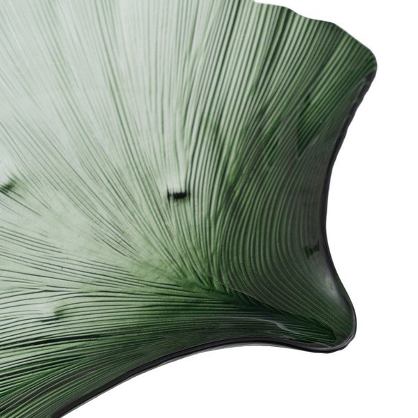 Szklana taca dekoracyjna 31x33 cm Gingko – Ixia-image-1