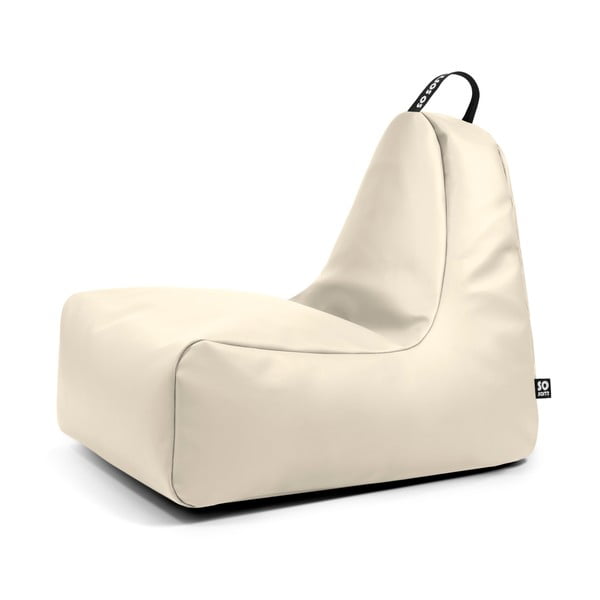 Beżowy worek do siedzenia z imitacji skóry Chill XL – So Soft?