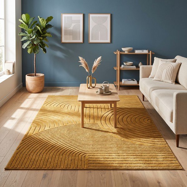 Dywan w kolorze ochry 200x290 cm Whirl – ESTE-image-4