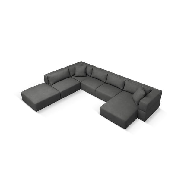 Ciemnoszary narożnik (lewostronny/w kształcie litery U) Esther – Milo Casa-image-2