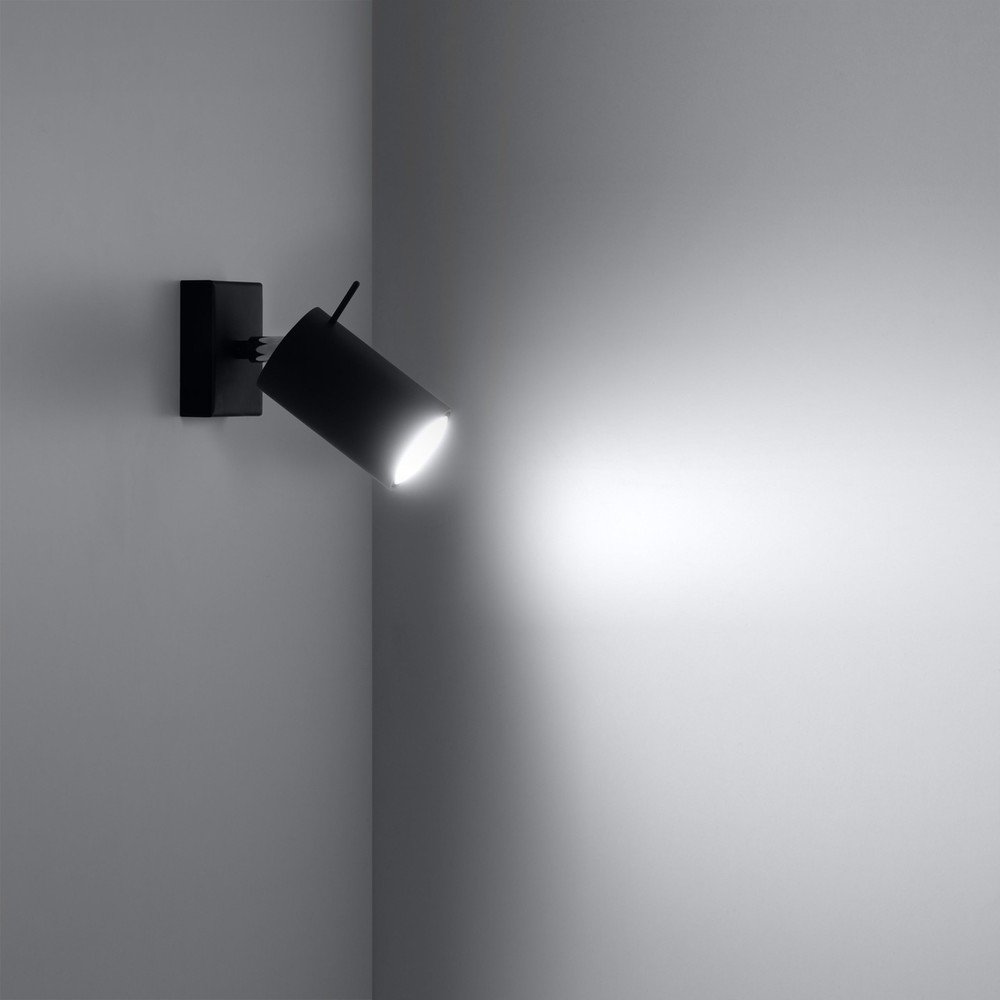 Czarna metalowa lampa punktowa ø 6 cm Etna – Sollux (zdjęcie 5)
