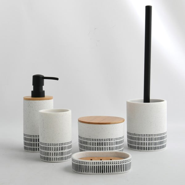 Biały organizer łazienkowy na waciki z żywicy polimerowej Yuma – Spirella-image-1