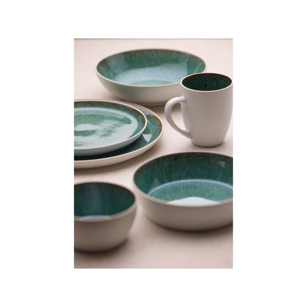 Biało-zielona kamionkowa miska 850 ml Gastro White/Green – Bitz-image-2