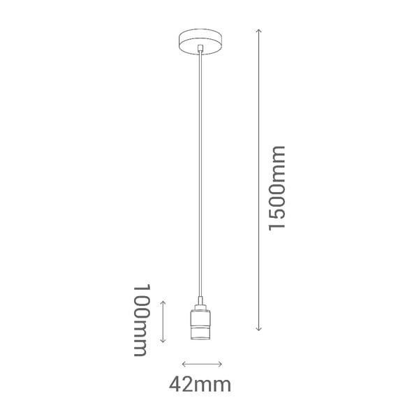 Czarna lampa wisząca bez abażuru SULION Vintage-image-2