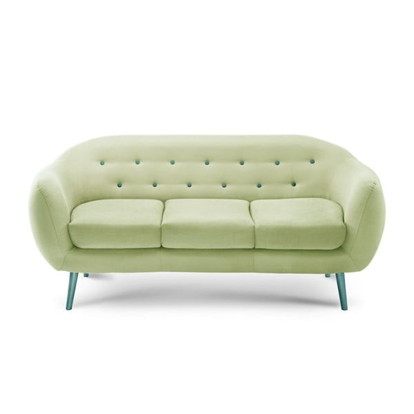 Jasnozielona sofa 3-osobowa Scandi by Stella Cadente Maison Constellation