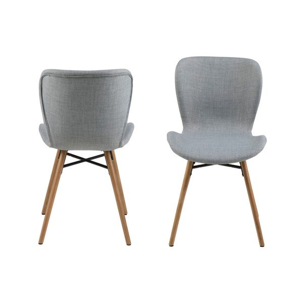 Zestaw 2 jasnoszarych krzeseł Actona Batilda-image-4