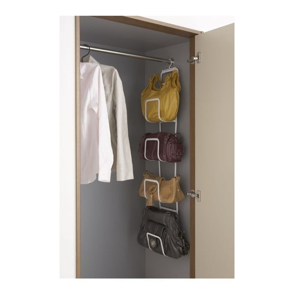 Biały wieszak na torebki z 4 haczykami YAMAZAKI Sapporo-image-1