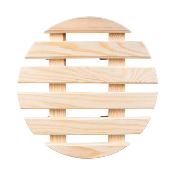 Drewniany kwietnik na kółkach ø 29 cm (wysokość 8 cm) Indoor & Outdoor – Esschert Design-image-2