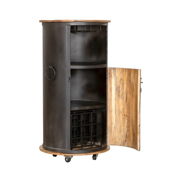 Czarna metalowa szafka na wino liczba butelek 9, 60x115 cm Luni – Interia Home & Living-image-4