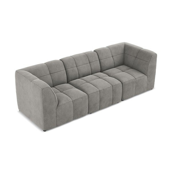 Szara aksamitna sofa 255 cm Aloha – Makamii-image-3