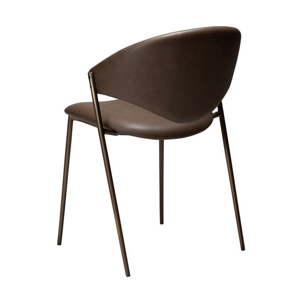 Ciemnobrązowe krzesło z imitacji skóry Zone – DAN-FORM Denmark-image-3