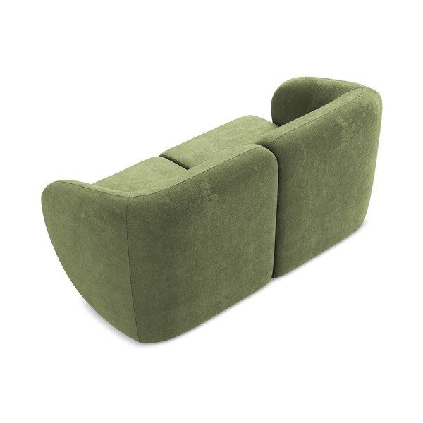 Zielona sofa z tkaniny szenilowej 174 cm Lani – Makamii-image-3