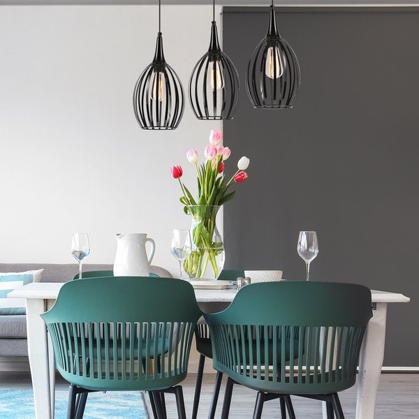 Czarna lampa wisząca ø 17,5 cm Vincent – LAMKUR-image-3