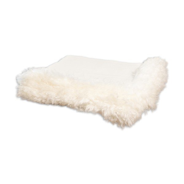 Lniano-futrzany koc 140x180 cm – Native Natural