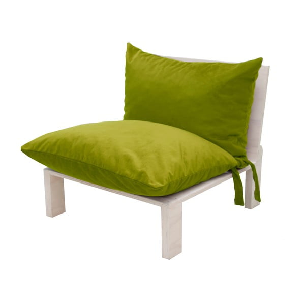 Fotel z poduszkowym oparciem Tanzania Lime