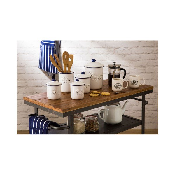 Niebiesko-biały fartuch kuchenny Premier Housewares Butcher Stripe Apron-image-1