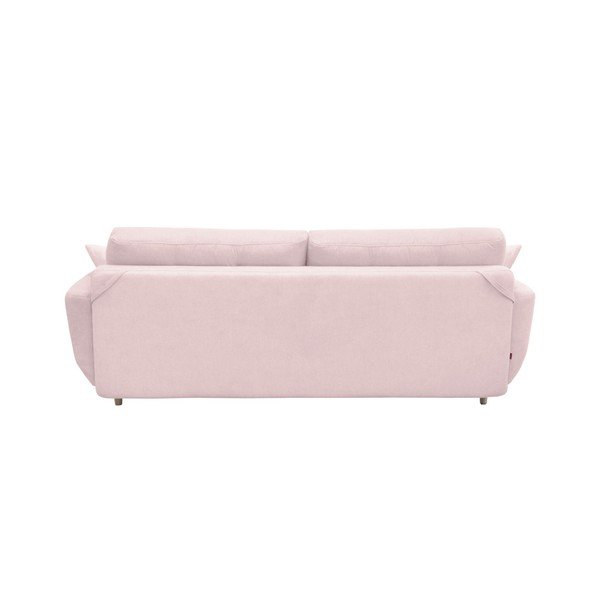 Różowa sofa rozkładana z jasnymi nogami Mazzini Sofas Rose-image-4
