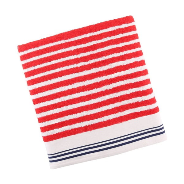 Ręcznik bawełniany BHPC White 80x150 cm, czerwony