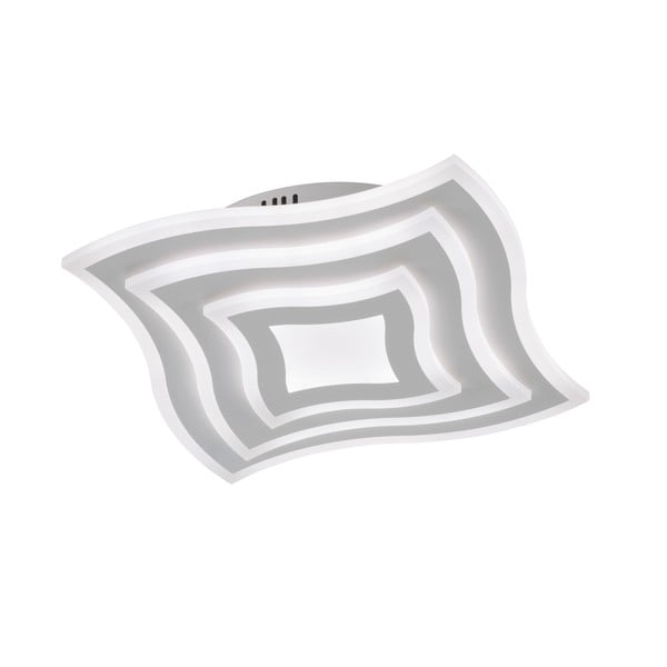 Biała metalowa lampa sufitowa LED ze zdalnym sterowaniem i ściemniaczem 43x43 cm Gorden – Fischer & Honsel