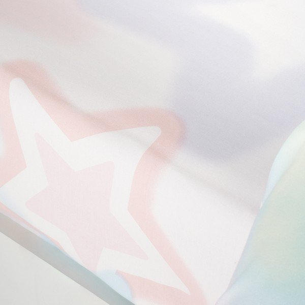 Biało-różowe prześcieradło dziecięce dwuosobowe z gumką 135x190 cm Ombre Stars – Catherine Lansfield-image-2