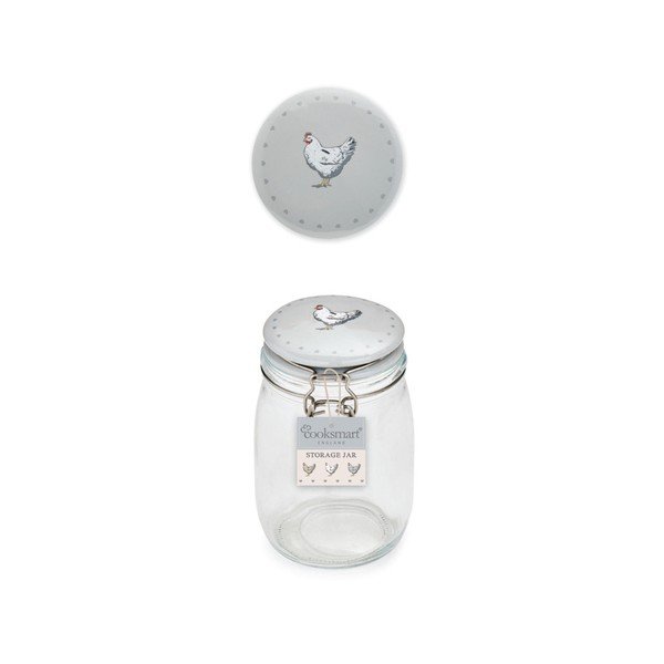 Szklany pojemnik z kamionkową pokrywką Cooksmart ® Farmers Kitchen, 1 l-image-1