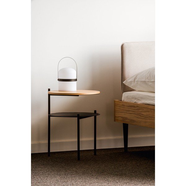 Czarno-naturalna szafka nocna z blatem w dekorze dębu Tu – noo.ma-image-2