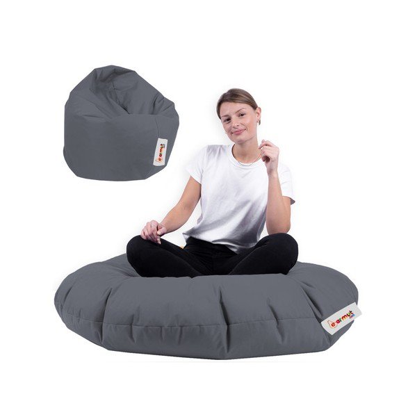 Ciemnoszary ogrodowy worek do siedzenia Lyzi – Floriane Garden-image-3