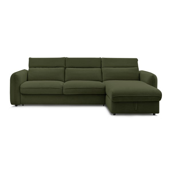 Zielony rozkładany narożnik (strona zmienna) Achille – Bobochic Paris-image-1