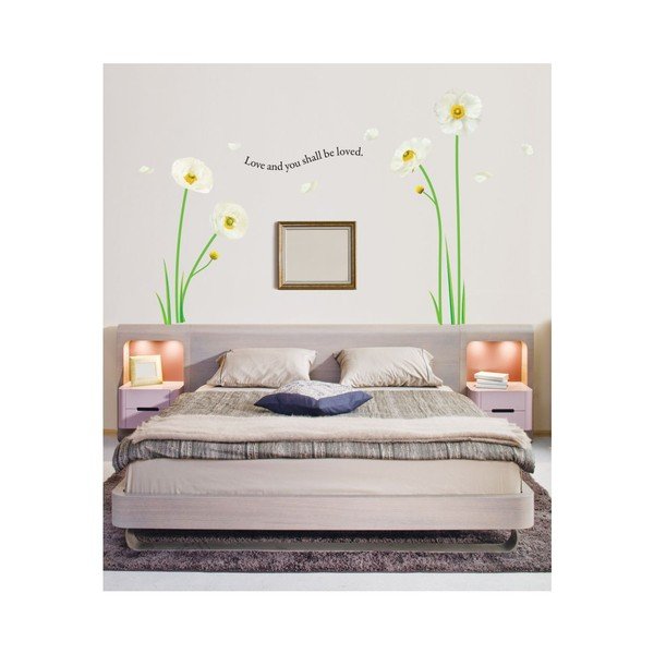 Naklejka Ambiance White Poppies Flowers-image-2