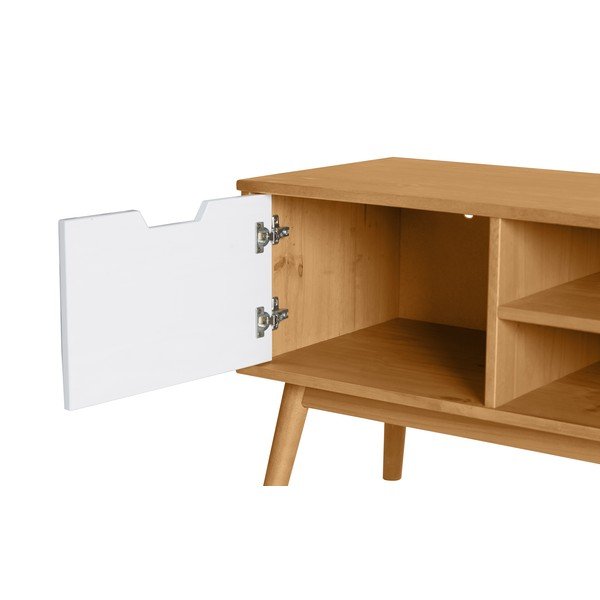 Szafka pod TV z litego drewna sosnowego Marckeric Cusco-image-4