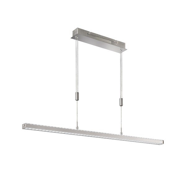 Metalowa lampa wisząca LED ze ściemniaczem w kolorze srebra Vitan – Fischer & Honsel