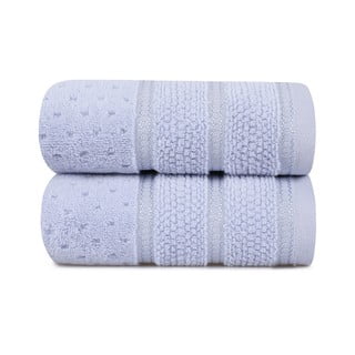 Zestaw 2 jasnoniebieskich bawełnianych ręczników Foutastic Arella, 50x90 cm