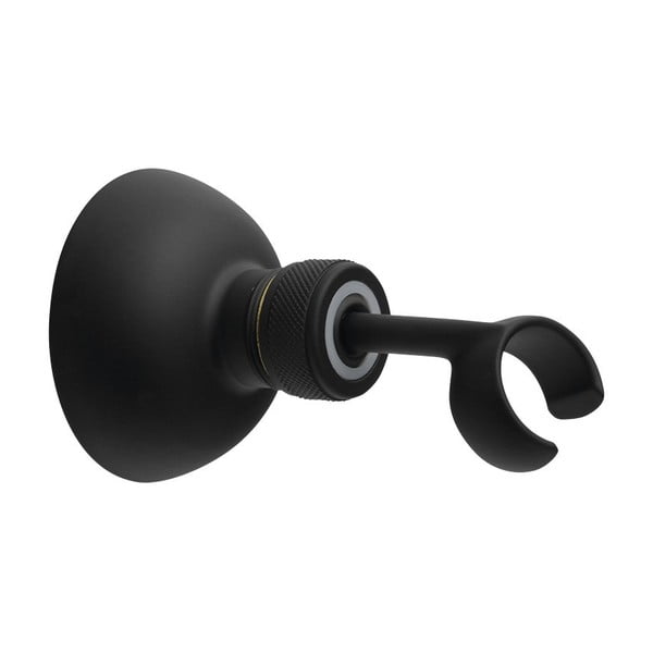 Uchwyt na słuchawkę prysznicową z mosiądzu w kolorze matowej czerni ø 6,5 cm – Sapho