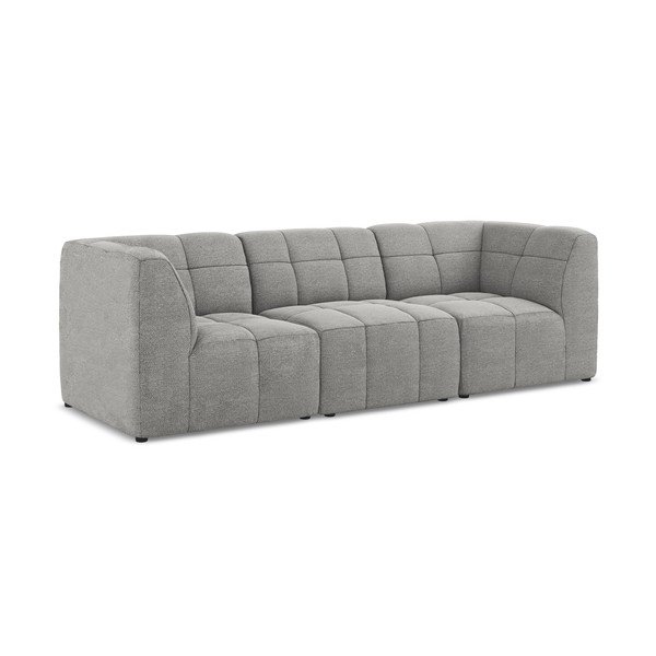 Szara sofa z materiału bouclé 255 cm Aloha – Makamii