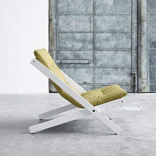 Fotel składany Karup Boogie White/Avocado Green-image-1