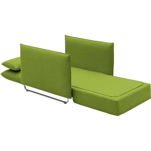 Limonkowy rozkładany fotel Softline Cord-image-3