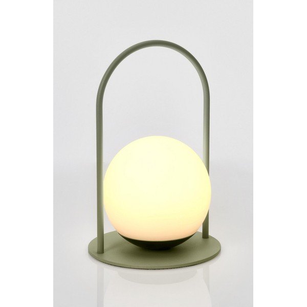 Zielona lampa stołowa LED ze ściemniaczem z plastikowym kloszem (wysokość 21 cm) Pansy – Bizzotto-image-4